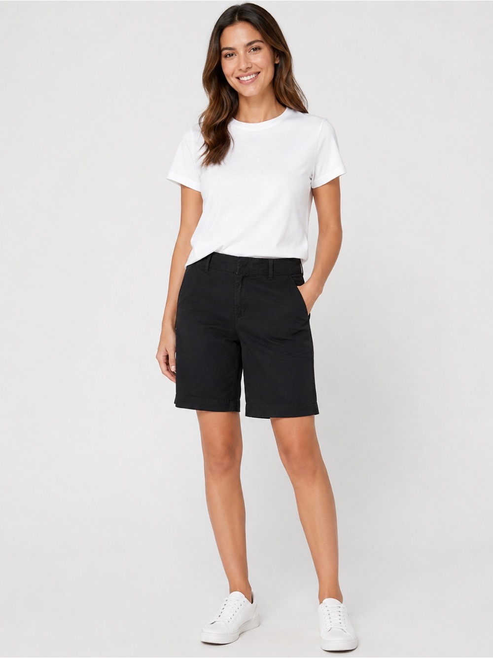 Lee Black Bermuda Shorts Mid-Rise SZ 16